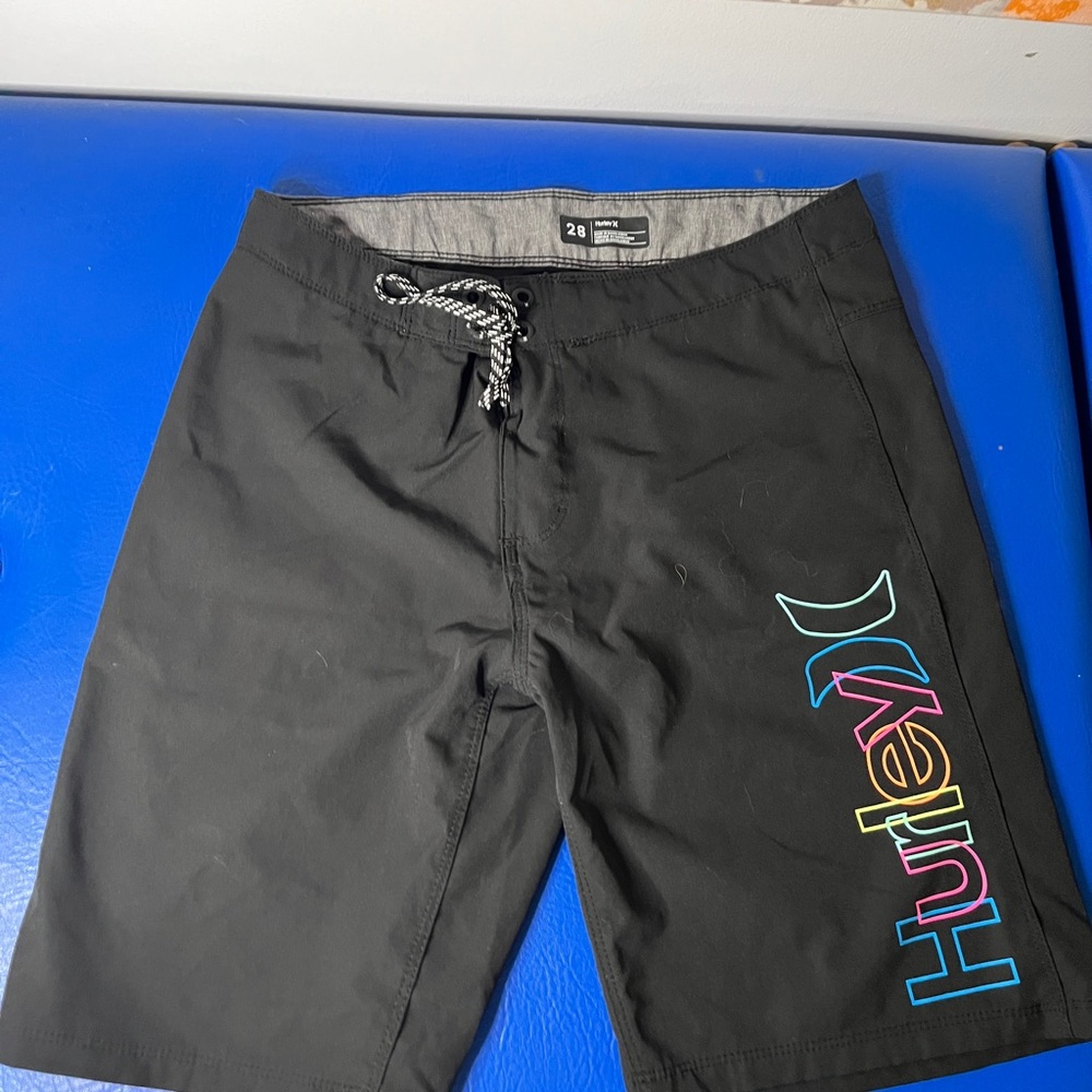 Hurley Black Board Shorts Quick-Dry Swimwear - Picture 1 of 2